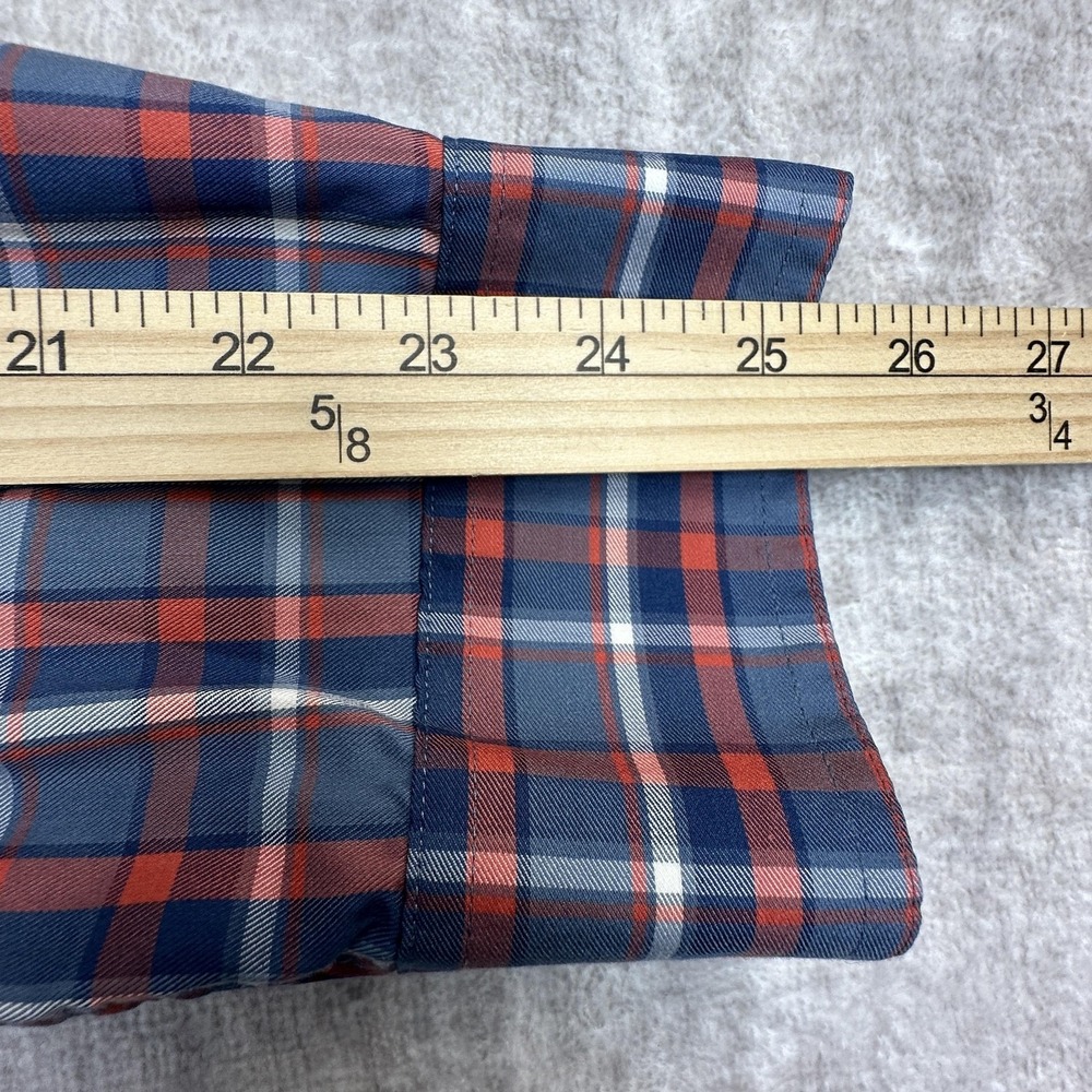 Duluth Trading Co Shirt Mens 2XL Blue Plaid Stretch Button Down Long Sleeve - Picture 11 of 11